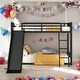 preview thumbnail 1 of 8, Twin over Twin Metal Bunk Bed with Slide,Slats For Strong Support,No Box Spring Needed,Perfect Mattress Foundation,Black Black - Twin