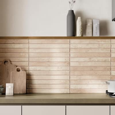Merola Tile Sedona Sand 1-7/8" x 17-3/4" Porcelain Floor and Wall Tile