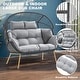 preview thumbnail 23 of 23, Gymojoy Double Wicker Egg Chair Outdoor Oversized Egg Chair