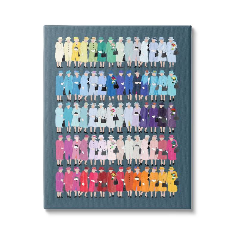 Stupell Varied Pop Style Royal Queen Fashion Rainbow Canvas Wall Art, Design by Amelia Noyes - 36 x 48