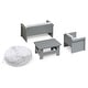 preview thumbnail 3 of 2, Badger Basket Living Room Furniture Set for 18 inch Dolls - Gray/White