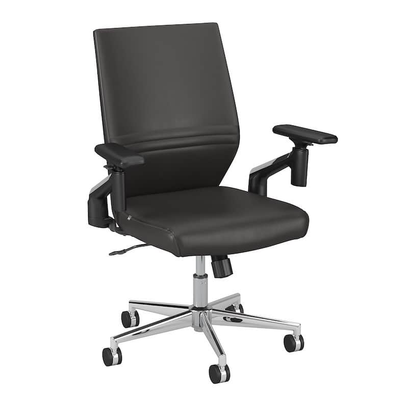 Laguna Mid Back Leather Office Chair by Bush Business Furniture