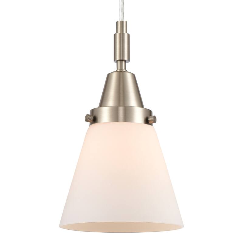Innovations Lighting 447-1P-G61 Cone 6" Wide Mini Pendant with Matte - Brushed Satin Nickel