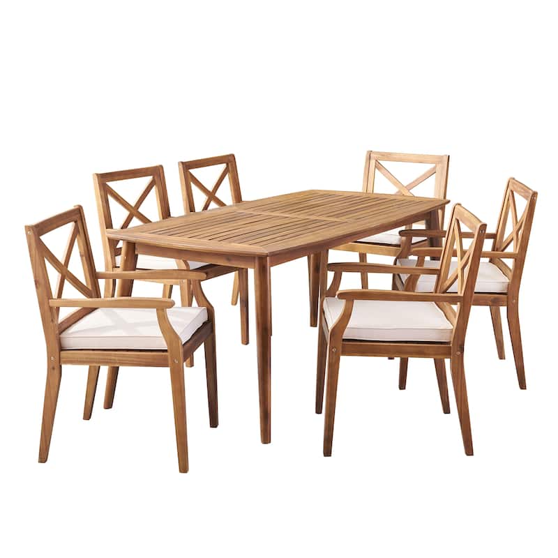 Llano Outdoor 7-piece Acacia Dining Set by Christopher Knight Home