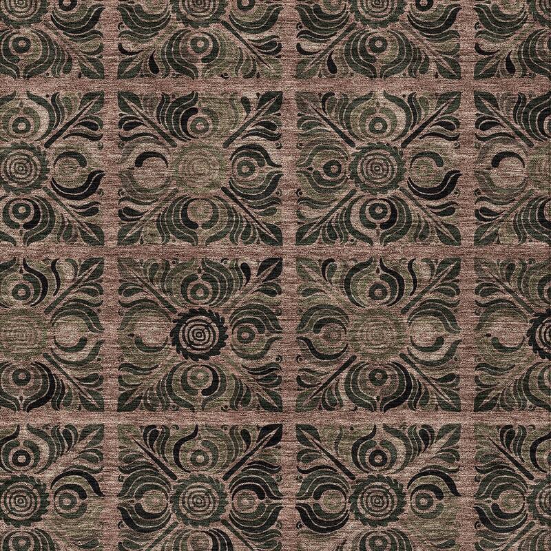 HomeRoots Medallion Transitional Rectangle Outdoor Rug