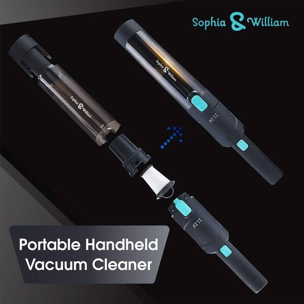 Sophia /& William Cordless Handheld Vacuum Cleaner Rechargeable Portable Small Handheld Vacuum Cleaner Lightweight with Powerful Suction and Charging Base