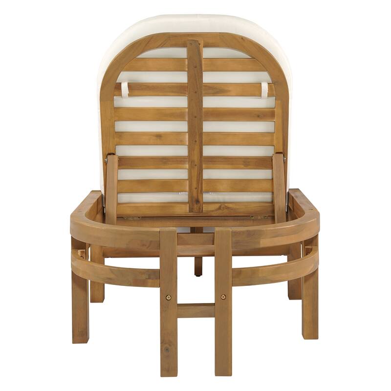 5-Position Adjustable Outdoor Chaise Lounge with Arched Backrest by Leisure Zone