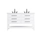 preview thumbnail 14 of 157, Sterling Double Bathroom Vanity White - 54"