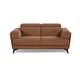 preview thumbnail 2 of 5, Contemporary Brown Living Room Loveseat with Adjustable Headrest