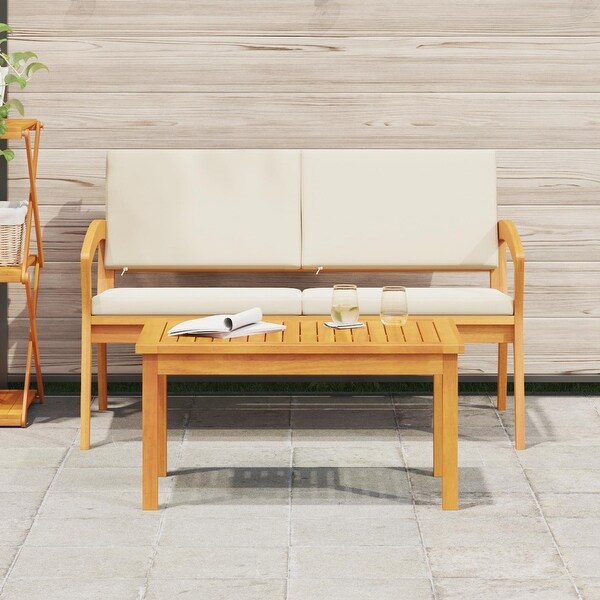 vidaXL Coffee/Side Table Solid Wood Acacia - Bed Bath & Beyond