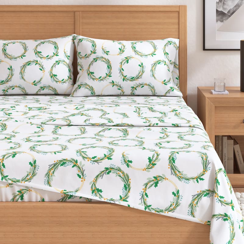 Linery & Co. Winter Turkish Cotton Double-Brushed Flannel Bed Sheet Set