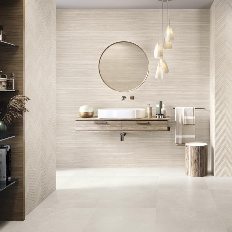 Merola Tile Larchwood Maple 15-3/4" x 47-1/4" Fluted Ceramic Wall Tile - Pallet (15 Tiles)