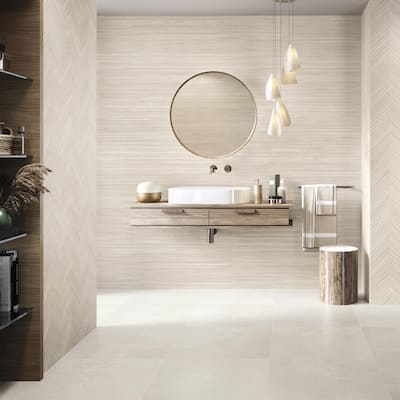 Merola Tile Larchwood Maple 15-3/4" x 47-1/4" Fluted Ceramic Wall Tile