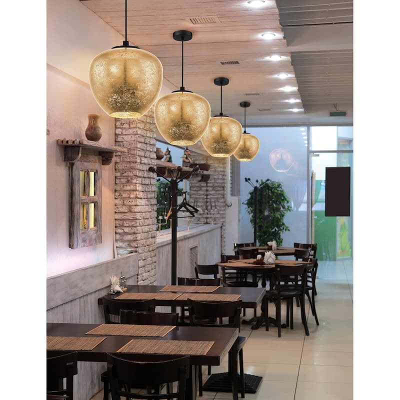 Eglo Priorat 1-light Black and Gold Pendant - Black and Gold