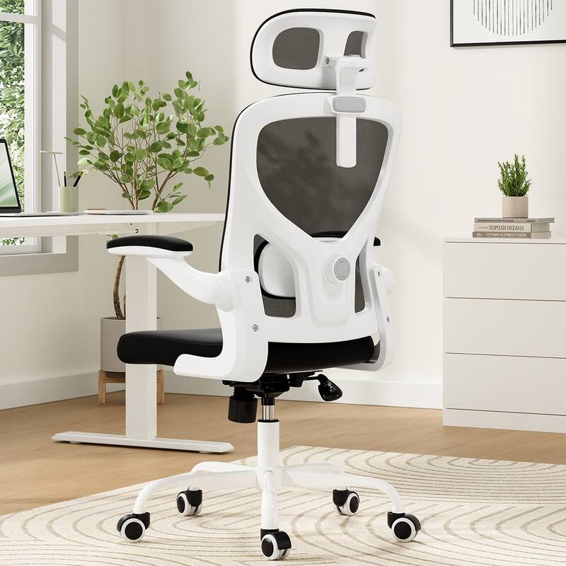 Ergonomic Office Chair With Headrest,High Back Computer Chair With Armrests And Adjustable Lumbar Support