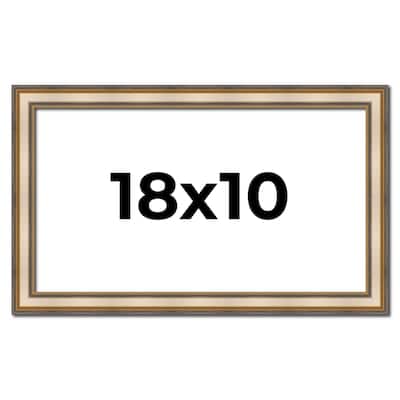 18x10 Frame Gold Solid Wood Shadow Box Width 1.5 Inches | Interior Frame Depth 2 3/8 Inches