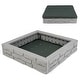 preview thumbnail 3 of 27, Costway Kids Sandbox with Cover Bottom Liner Backyard Beach HDPE - See Details