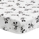 preview thumbnail 1 of 3, Lambs & Ivy Disney Baby Magical Mickey Mouse 100% Cotton Fitted Crib Sheet - White/Black