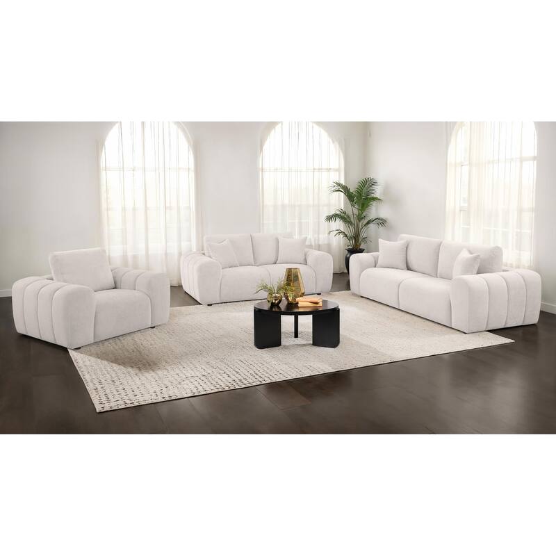 Burnett Chenille Upholstered Sofa Set