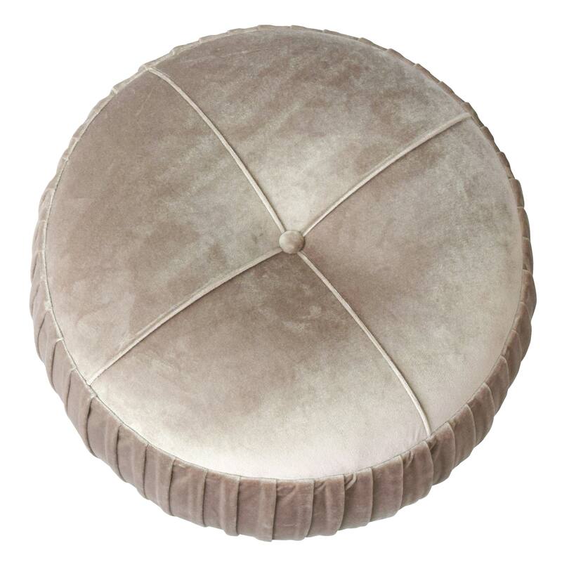 NPD Furniture Helena Velvet Small Round Ottoman