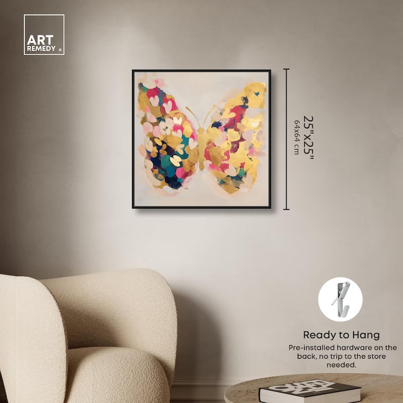 Flutter of Fortitude I Canvas by Art Remedy