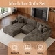 preview thumbnail 56 of 131, Oversized Chenille Modular Sectional Sofa Conversation Set with 2 Ottomans