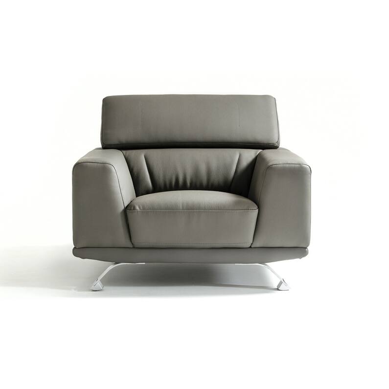 Divani Casa Brustle Modern Dark Grey Eco-Leather Chair