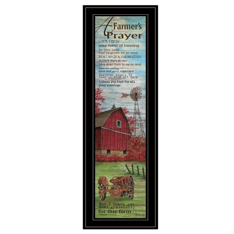 Farmers Prayer 2 Black Framed Print Wall Art - Bed Bath & Beyond - 39738397