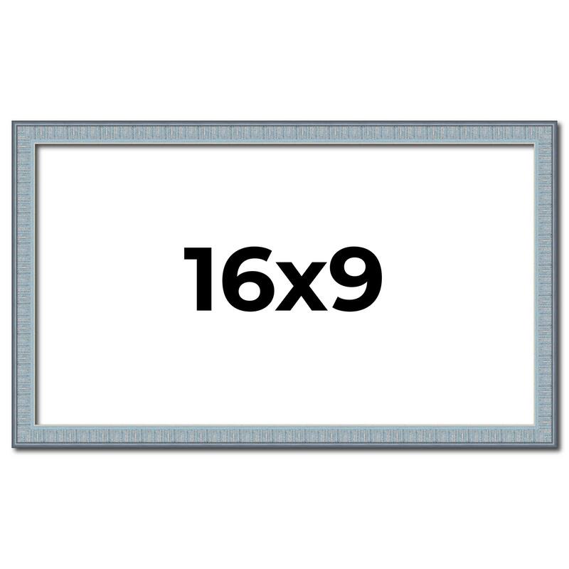 16x9 Frame Rustic Sky Blue Solid Wood Picture Frame | 0.75 Inch