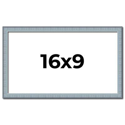 16x9 Frame Rustic Sky Blue Solid Wood Picture Frame | 0.75 Inch