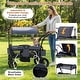 preview thumbnail 16 of 18, Costway Foldable Wagon Stroller for 2 Kids, Double Seater Toddler - See Details