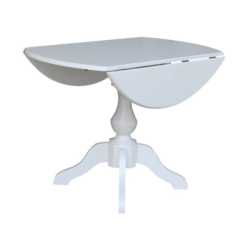42" Round Dual Drop Leaf Pedestal Table