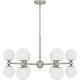 preview thumbnail 1 of 4, Elser 12 Light Chandelier Brushed Nickel