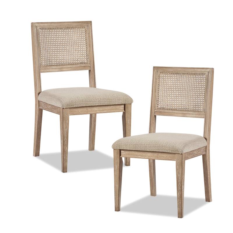 INK IVY Kelly Rattan & Wood Dining Chair Set of 2