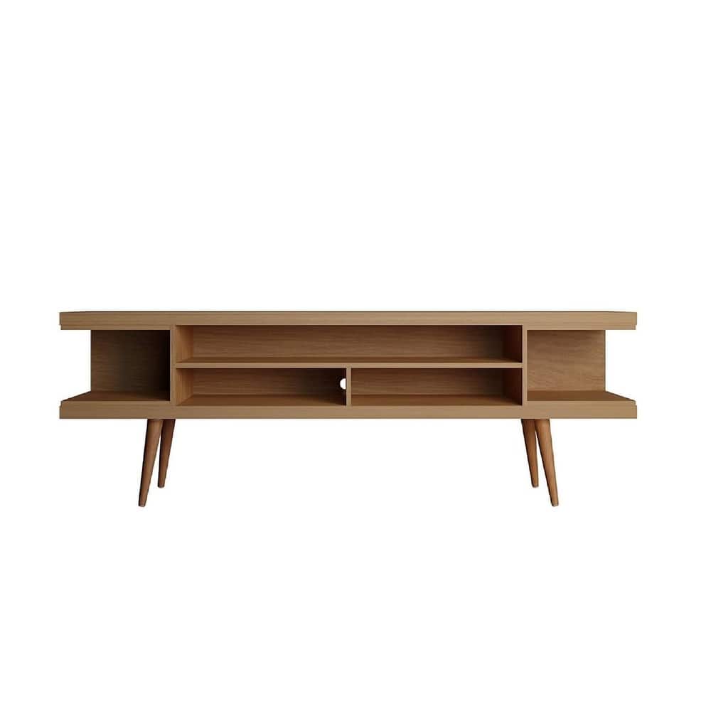 Utopia 70.47" TV Stand with Splayed Wooden Legs and 4 Shelves