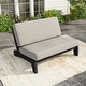 preview thumbnail 18 of 72, Patio Teak Wood Outdoor Loveseat with Cushion