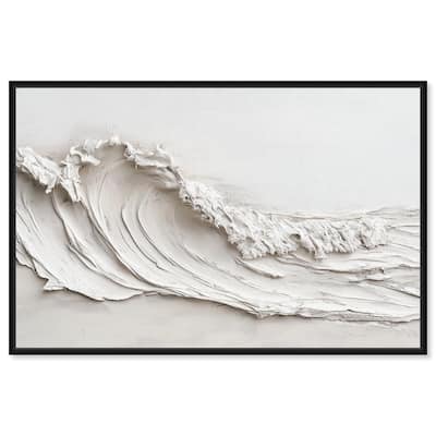 Wave on White Canvas by Art Remedy
