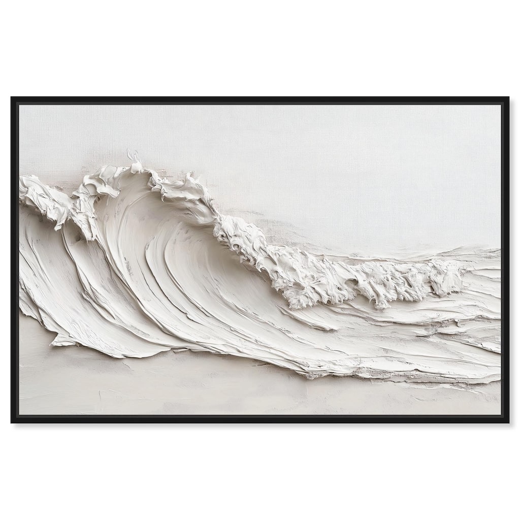 Wave on White Canvas by Art Remedy
