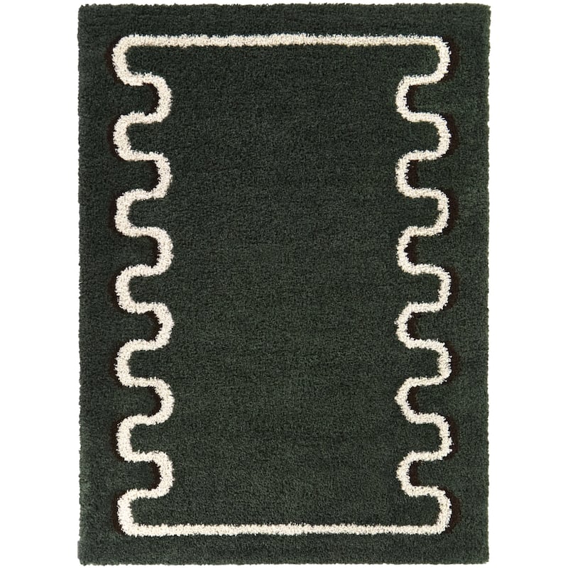 Binford Modern Border Area Rug