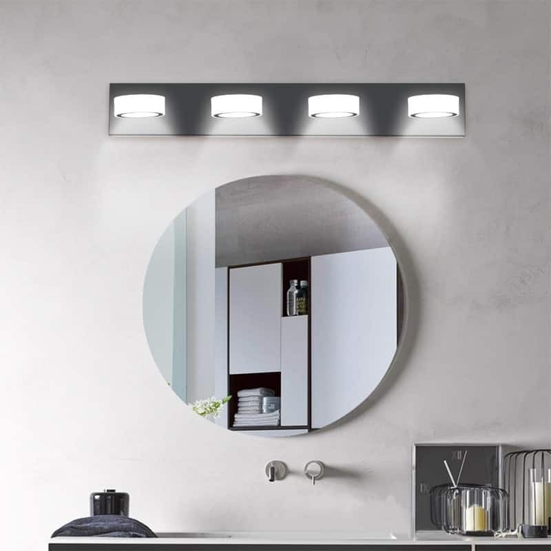 Sleek Black LED Vanity Light – Modern Wall-Mounted Bathroom Fixture for Mirrors & Showers‌