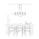 preview thumbnail 18 of 20, Kasy Modern 5-Light Linear Chandelier Textured Glass Kitchen Island Light Art Deco
