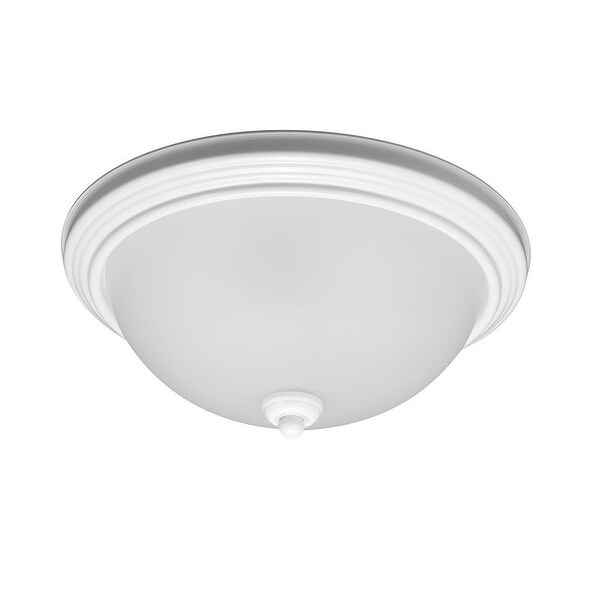 Sea Gull Lighting 79364BLE-15 Ceiling Flush Mount Round 2-Light CFL White - White Finish