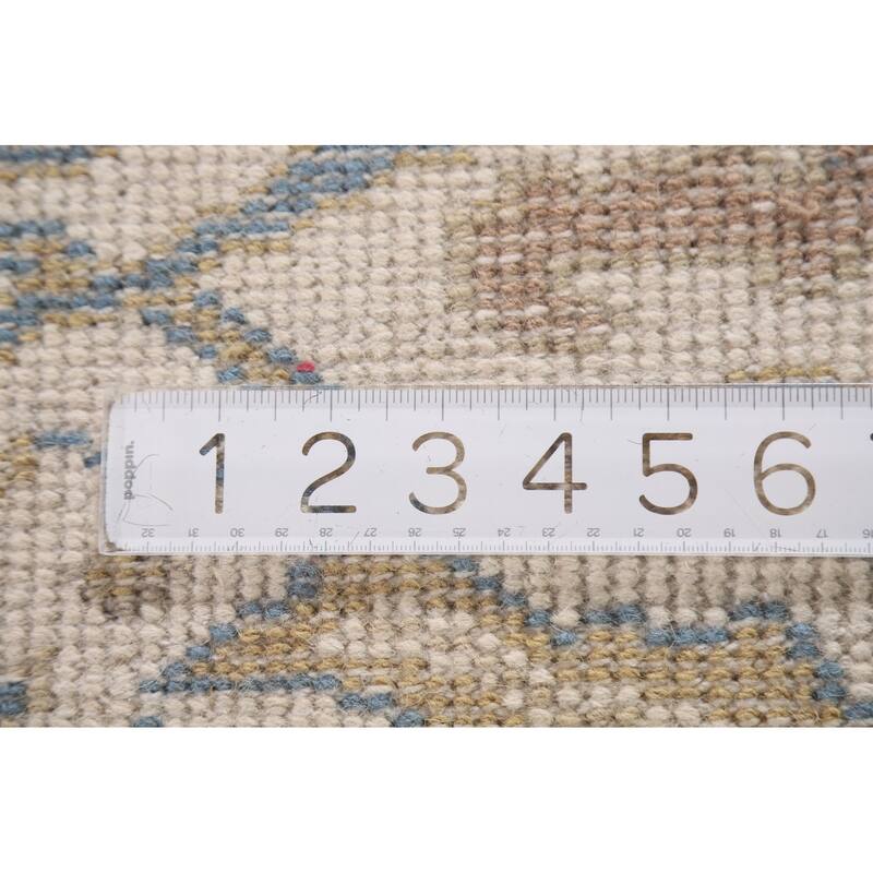 Ivory / Beige Oushak Oriental Runner Rug Handmade Wool Carpet - 2'7"x 7'11"