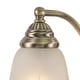 preview thumbnail 9 of 7, Standford 3-Light 19 in. W Antique Brass Gold Bathroom Vanity Lighting Fixture, White Alabaster Glass Shade, Dimmable Wall Mount