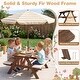 preview thumbnail 19 of 18, Gymax Kids Picnic Table w/Bench Seat Cushions Removable & Adjustable