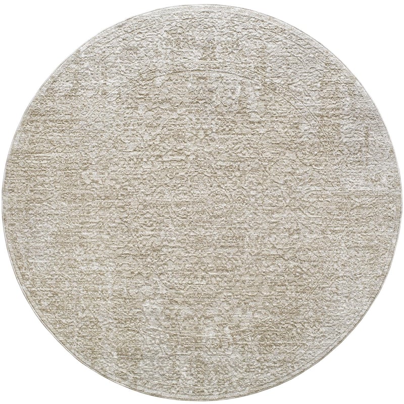 Livabliss Masterpiece Casual Area Rug. - 5'3" x 5'3" Round - Medium Gray - Round
