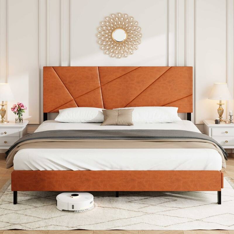 square platform bed with under-bed storage - King