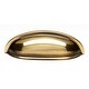 preview thumbnail 9 of 9, Alno Pulls 3 Inch Center to Center Smooth Shell Cup Cabinet Pull Polished Antique