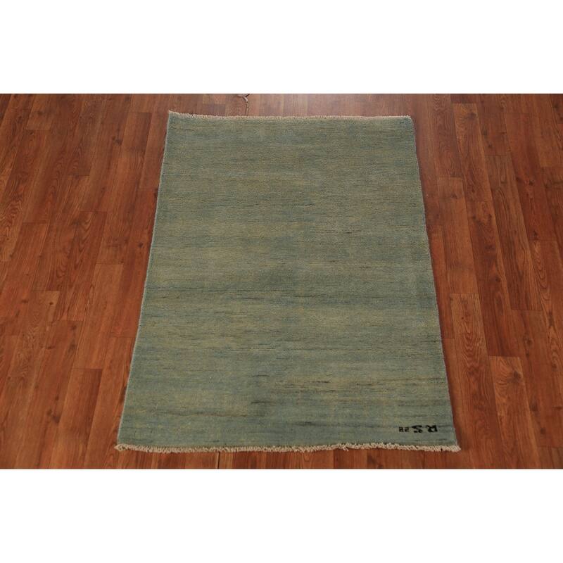 Modern Gabbeh Oriental Rug Handmade Bedroom Wool Carpet - 2'9" x 3'10"