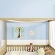 preview thumbnail 40 of 49, Full Size Wood Canopy Bed with Guardrails,Floor Bed For Kids